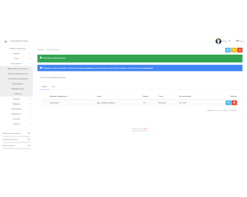 Admin template for dashboard