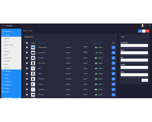 Dark template for dashboard Dark template for dashboard
