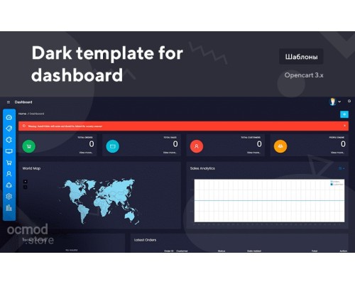 Dark template for dashboard Dark template for dashboard
